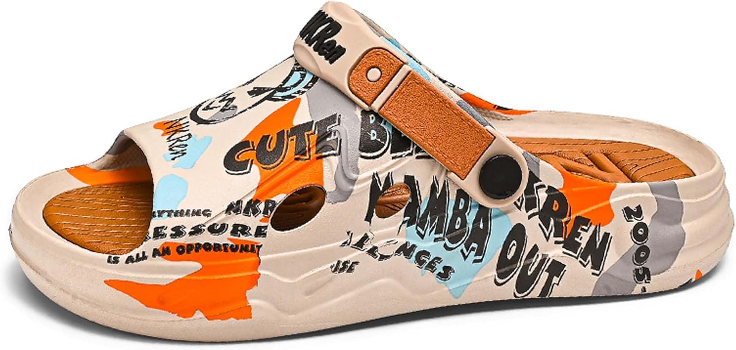 

Мужские повседневные дышащие сандалии KSYVUCRD, регулируемые шлепанцы, ультралегкие, мягкая поддержка свода, водонепроницаемые сандалии, белые