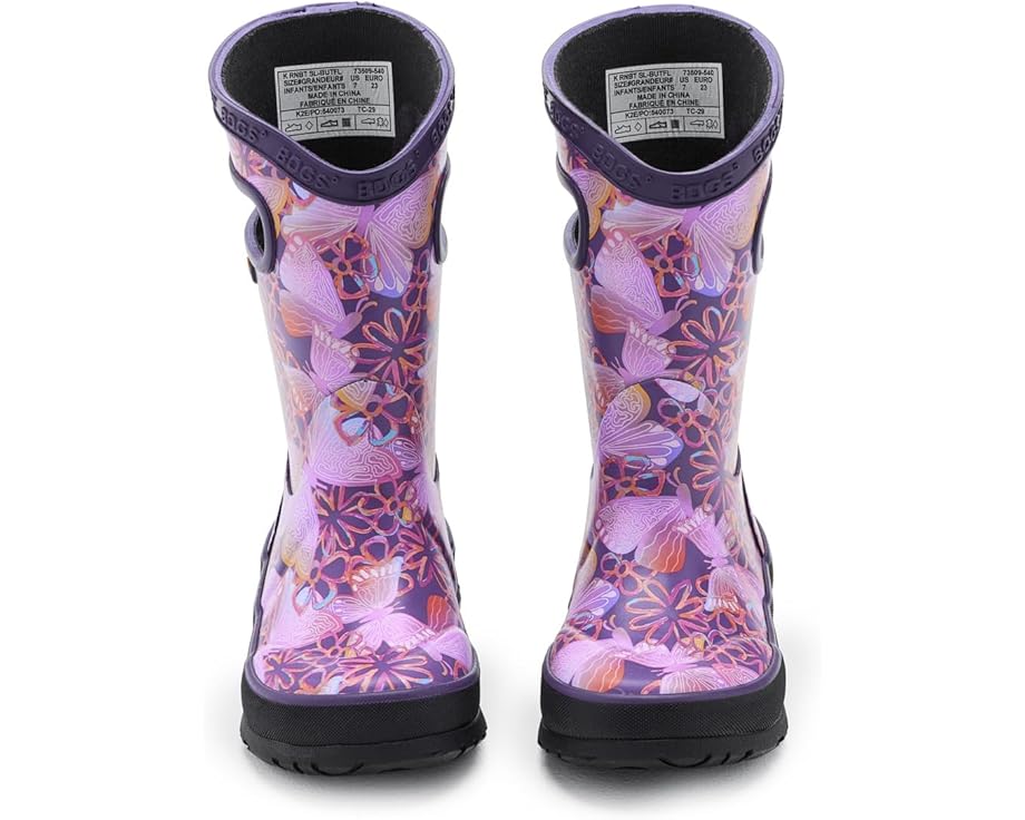 Детские резиновые сапоги Bogs Kids Rainboot Solar Butterfly (Little Kid/Big Kid), Purple Multi — фото 2