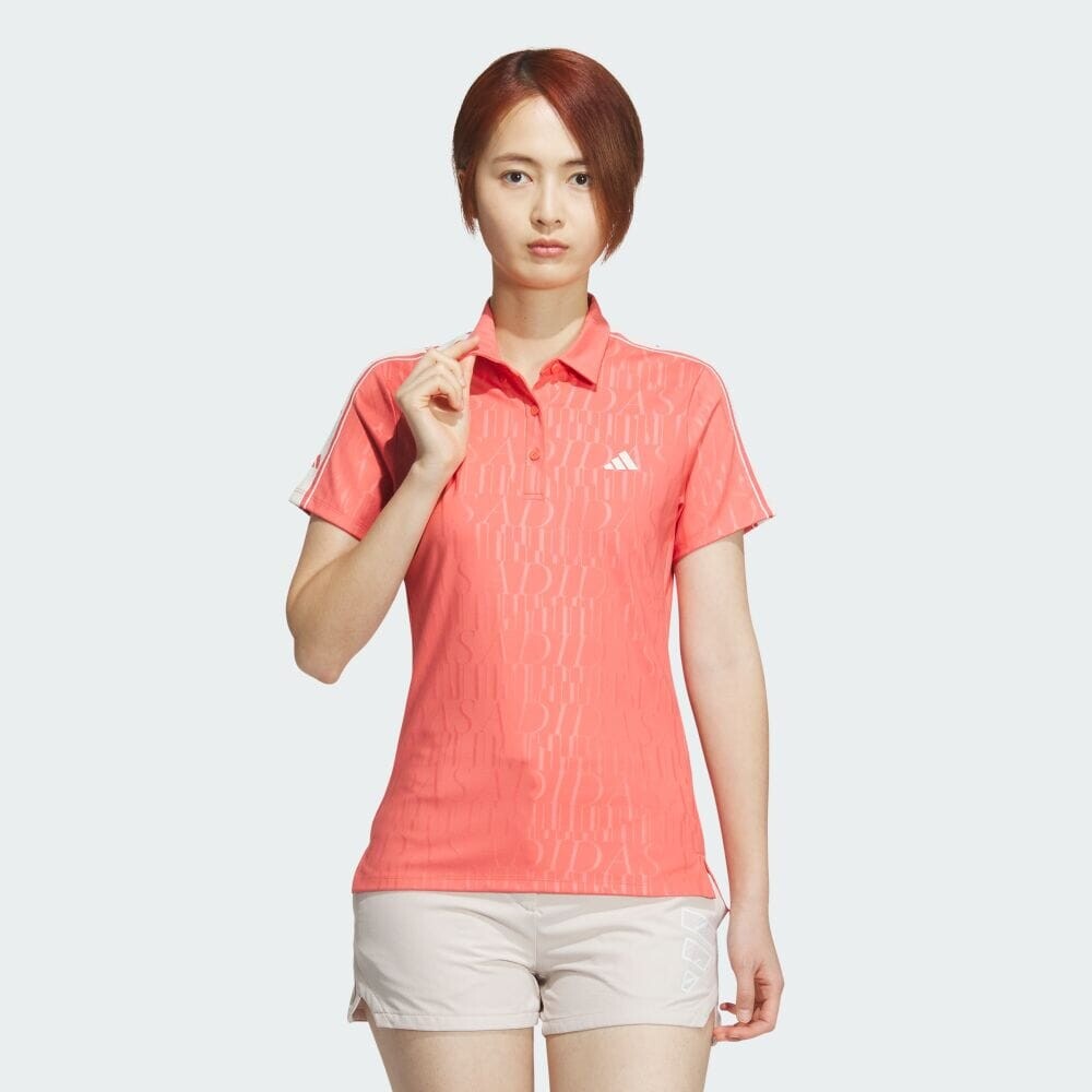 

Поло Adidas HEAT.RDY embossed graphic shirt, цвет Preloved Scarlet