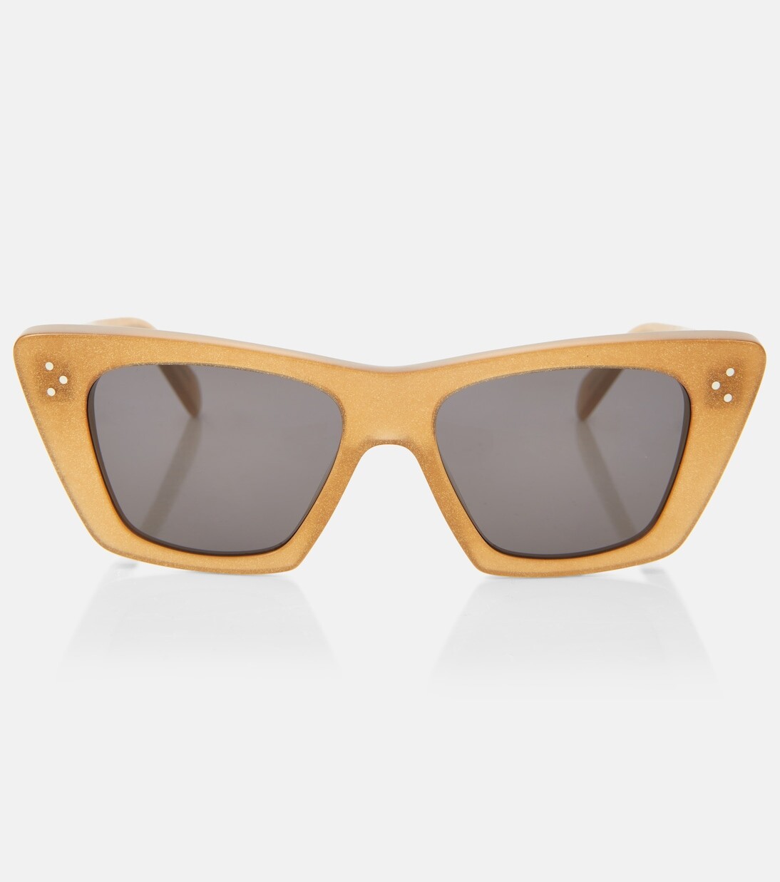 

Яркие солнцезащитные очки «кошачий глаз» с 3 точками Celine Eyewear, желтый