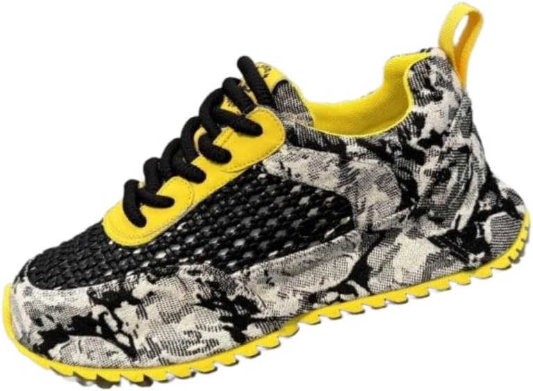 

Мужские повседневные спортивные кроссовки с перфорацией и дышащей тканью - удобные кроссовки для бега с утолщенной подошвой Hoalox, черный