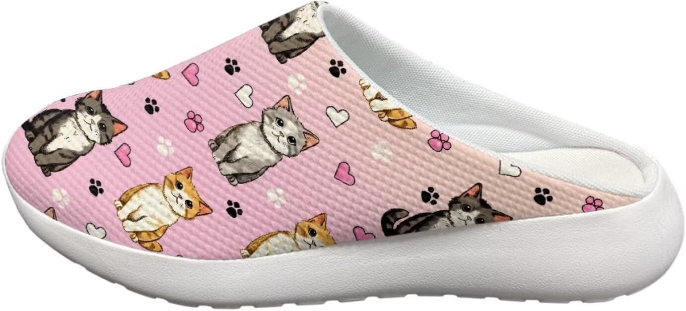 Сабо Forchrinse Cat Rainbow Sky унисекс для сада, удобные тапочки для медсестры, с поддержкой свода стопы, для ходьбы, мужские и женские, Cute Cat — фото 3