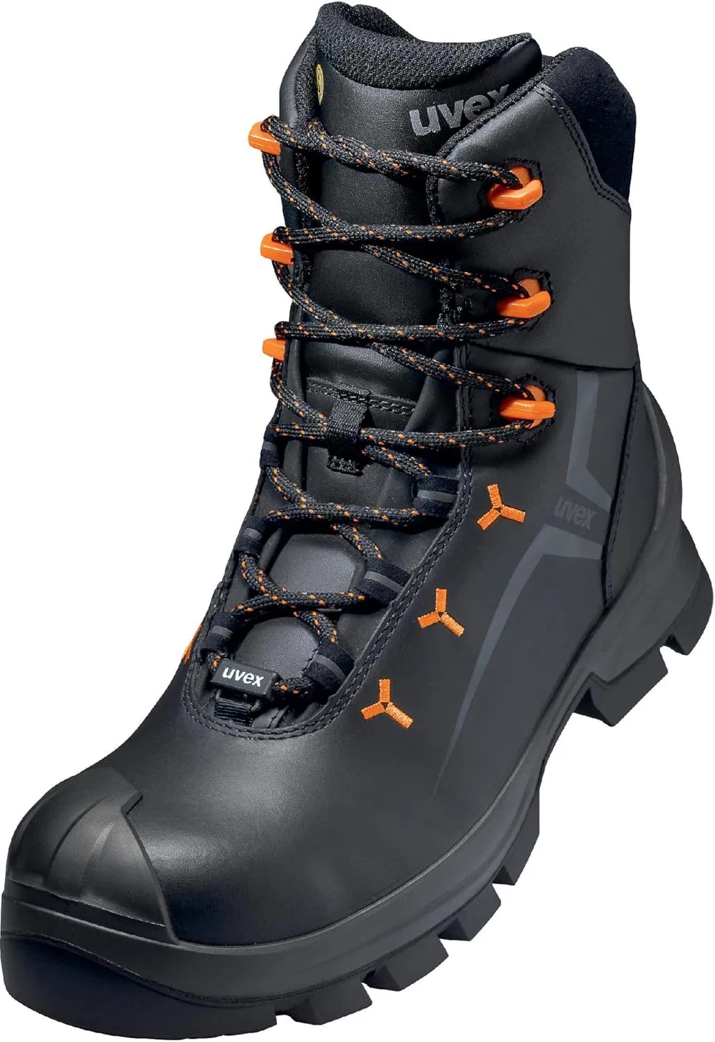 Рабочие ботинки Uvex 2 Vibram, зимние защитные ботинки S3 CI HI HRO SRC ESD, черные, ширина 12 / Wide
