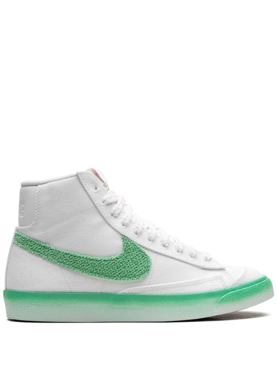 

Кеды Blazer Mid '77 Green Fade Nike, белый