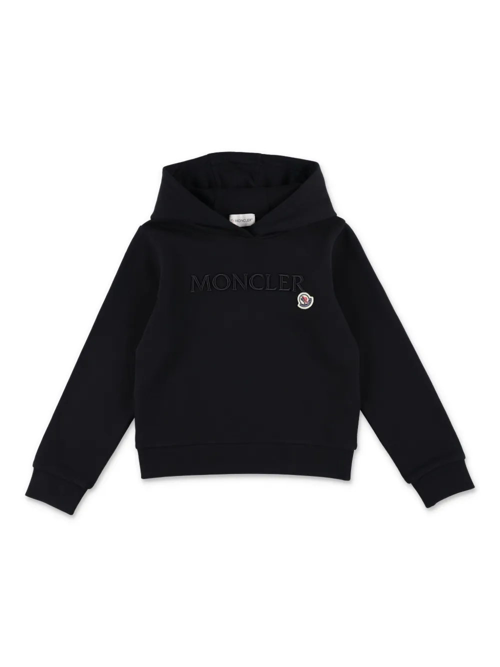 

Худи с вышитым логотипом Moncler Enfant, черный