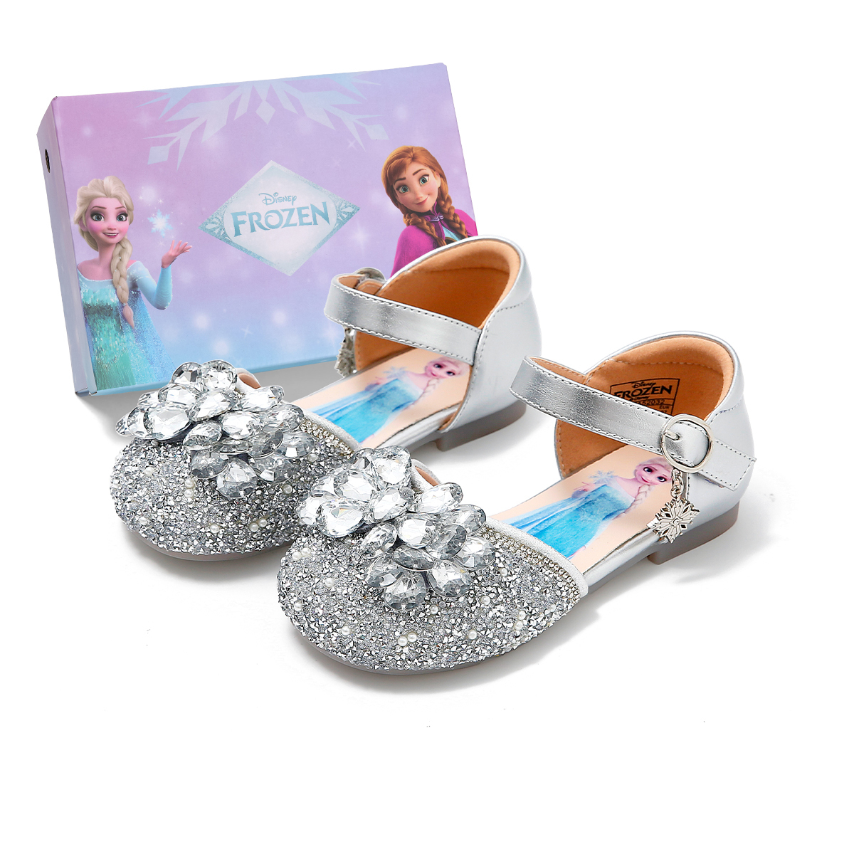 

Замшевые детские туфли Frozen для дошкольников Disney, серебро