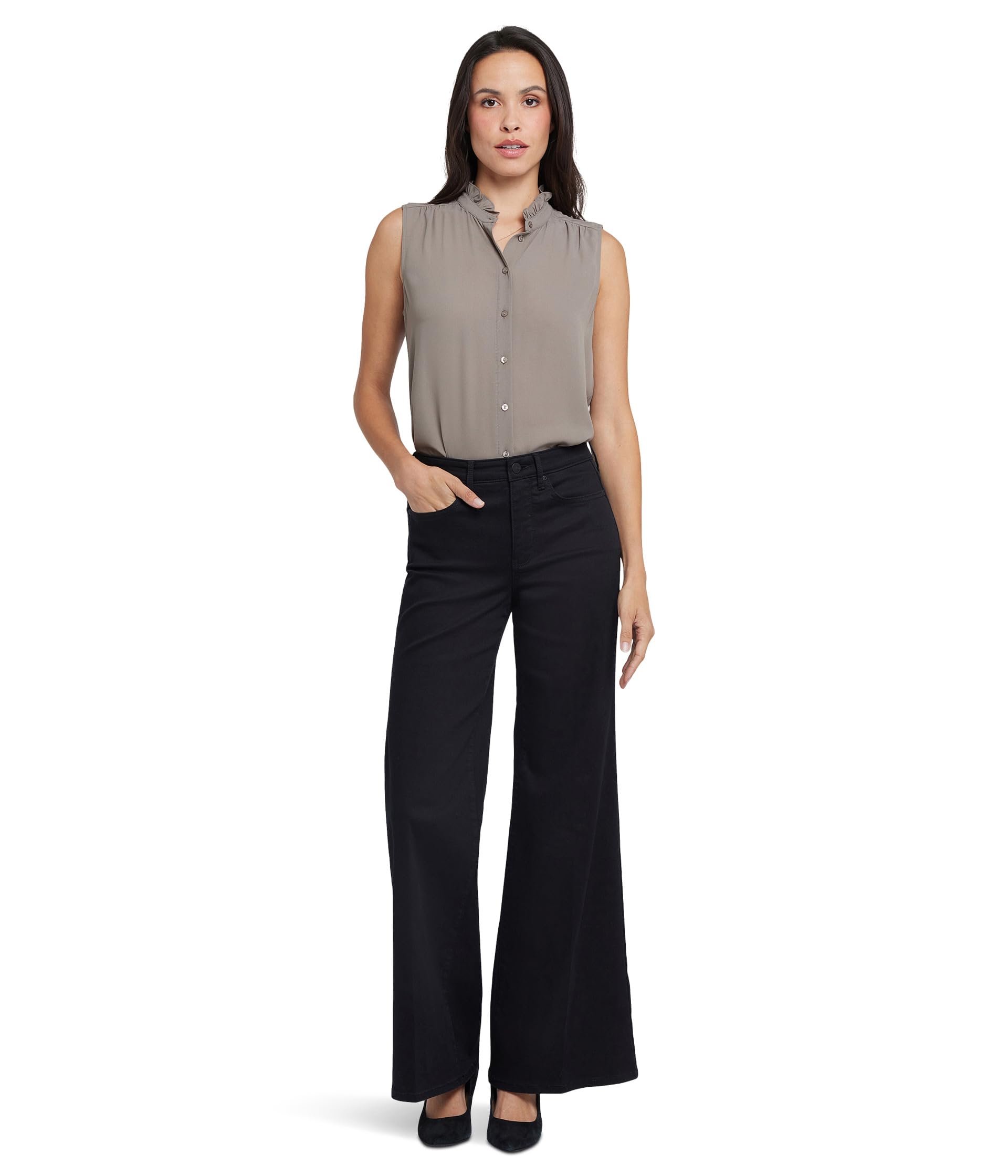 

Джинсы NYDJ Mia Palazzo Jeans in Black, черный