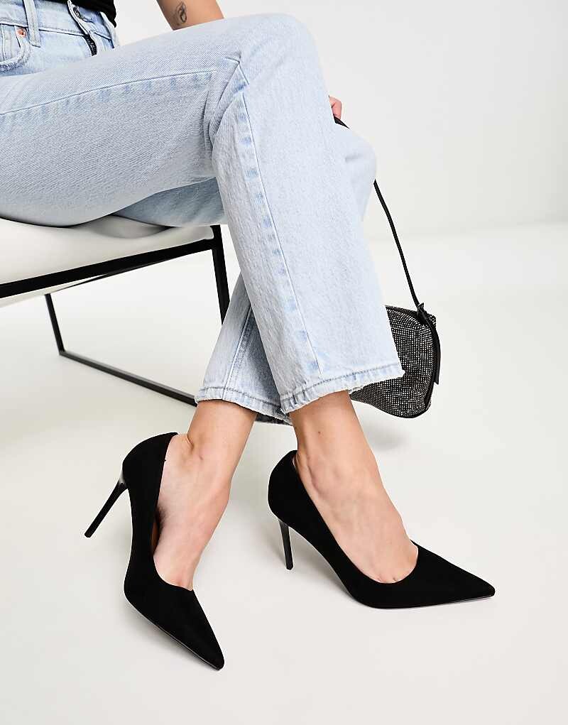

ASOS DESIGN – Paphos – Черные остроконечные туфли на высоком каблуке