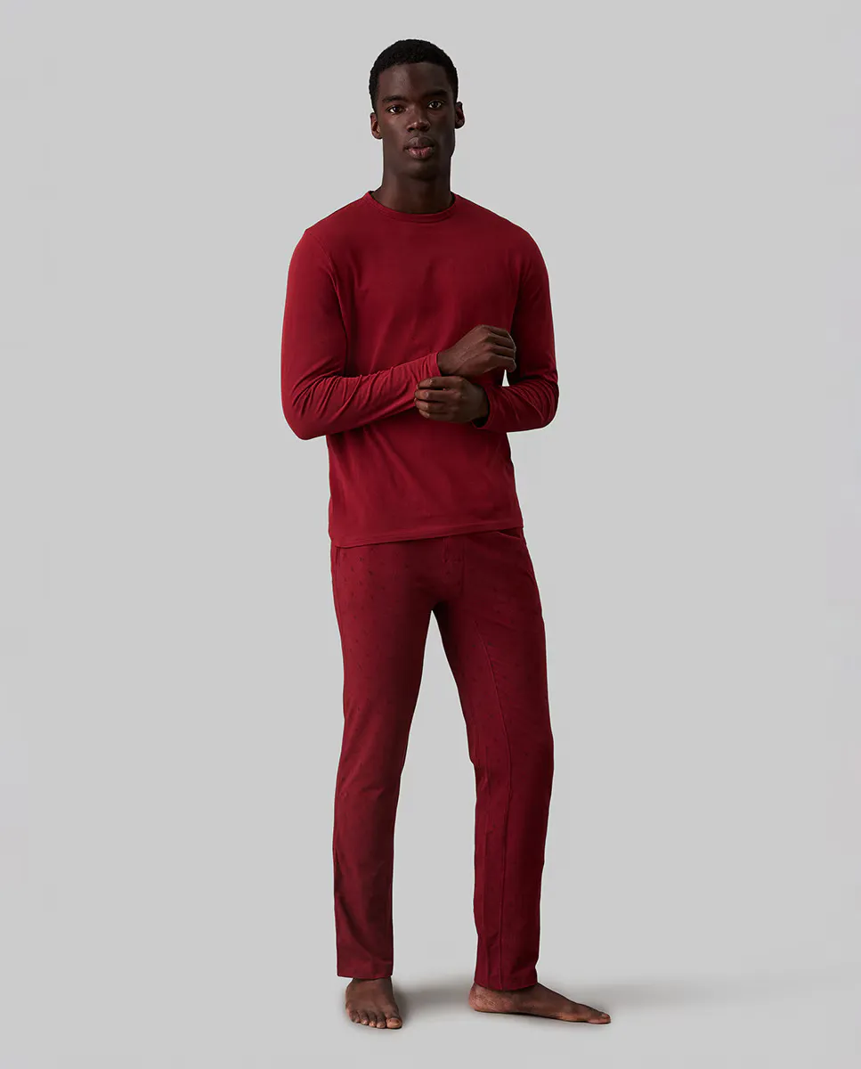 

Комплект пижамных штанов с принтом Calvin Klein, красный