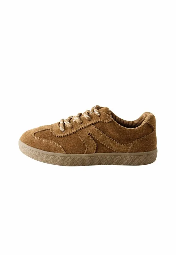 Кроссовки на шнуровке стандартного кроя для повседневной носки Next, Tan Brown Suede