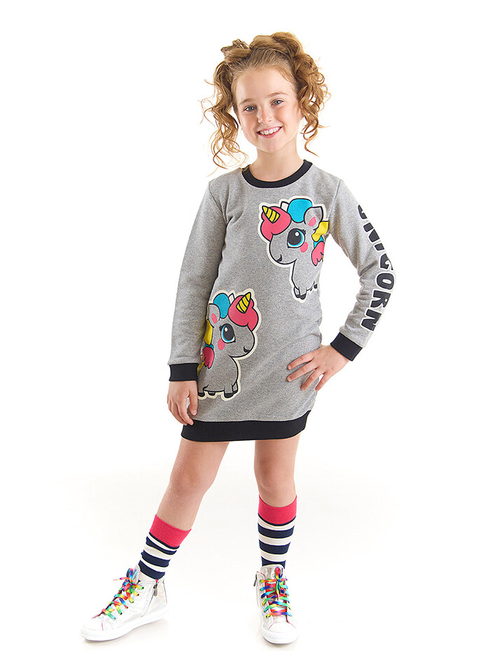 

Платье Denokids, серый