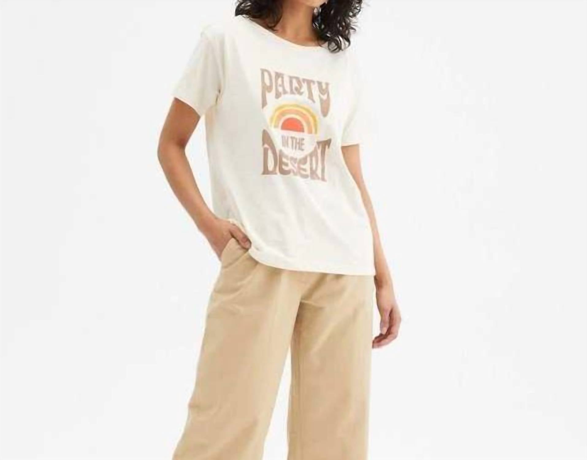 

Футболка Party In The Desert из хлопка в цвете Off White Compania Fantastica
