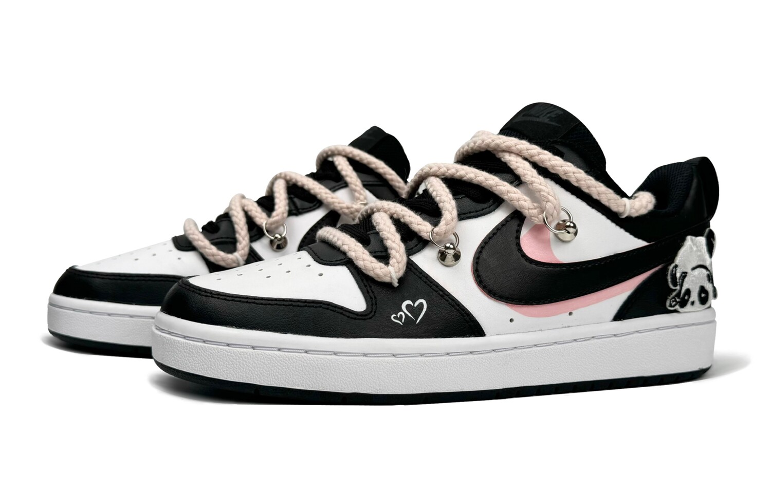 

Женские кроссовки для скейтбординга Nike Court Borough Low, Core Black / Cloud White / Team Shock Pink 2