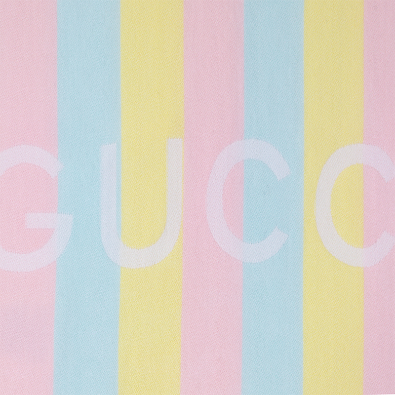 Шерстяной вязаный шарф женский GUCCI, Сумка для покупок — фото 4