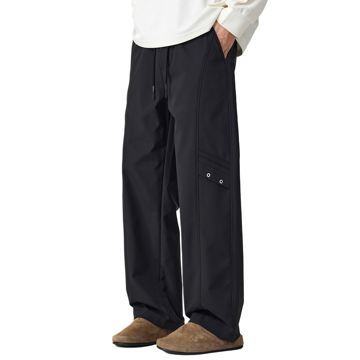 

Повседневные брюки Unisex Moderate Straight Fit Jeep, черный