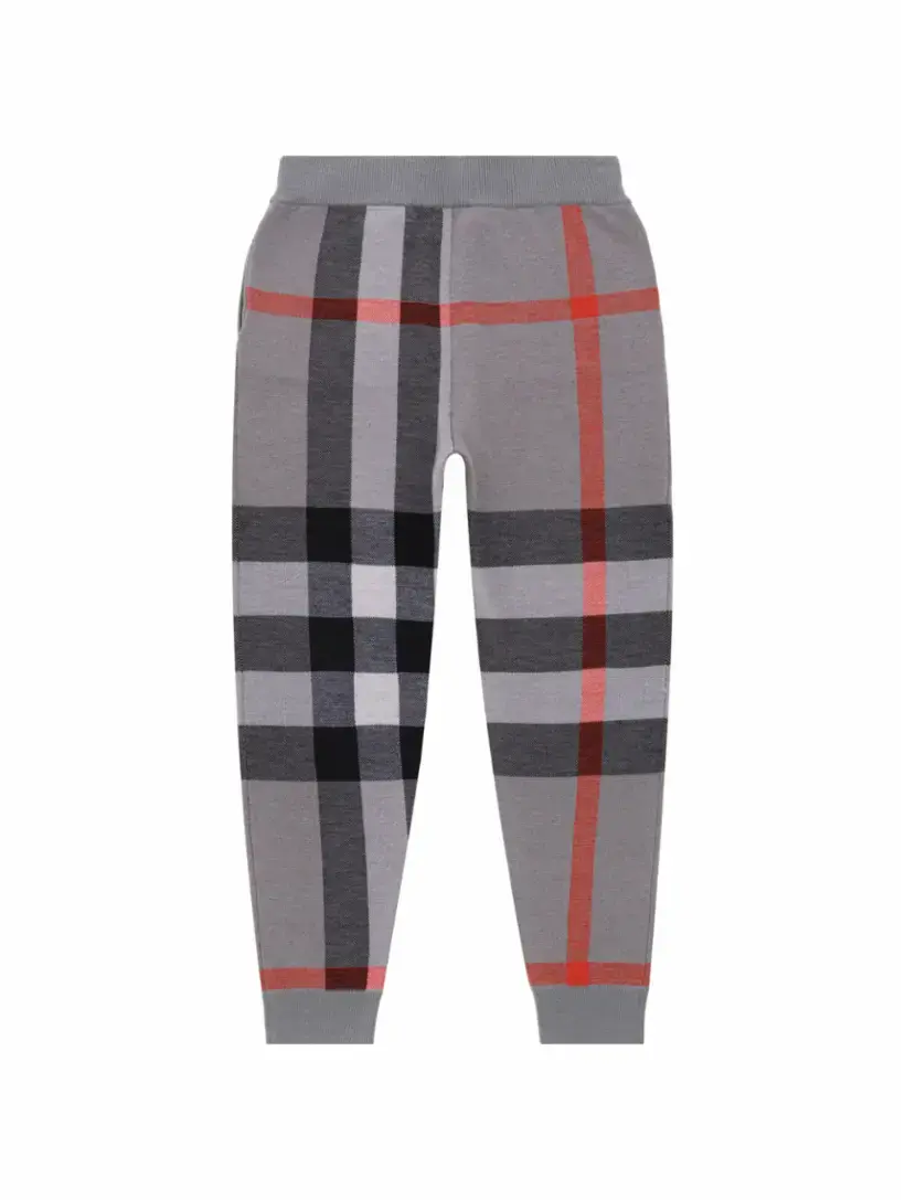 

Шерстяные джоггеры Diamond Check Burberry, серый