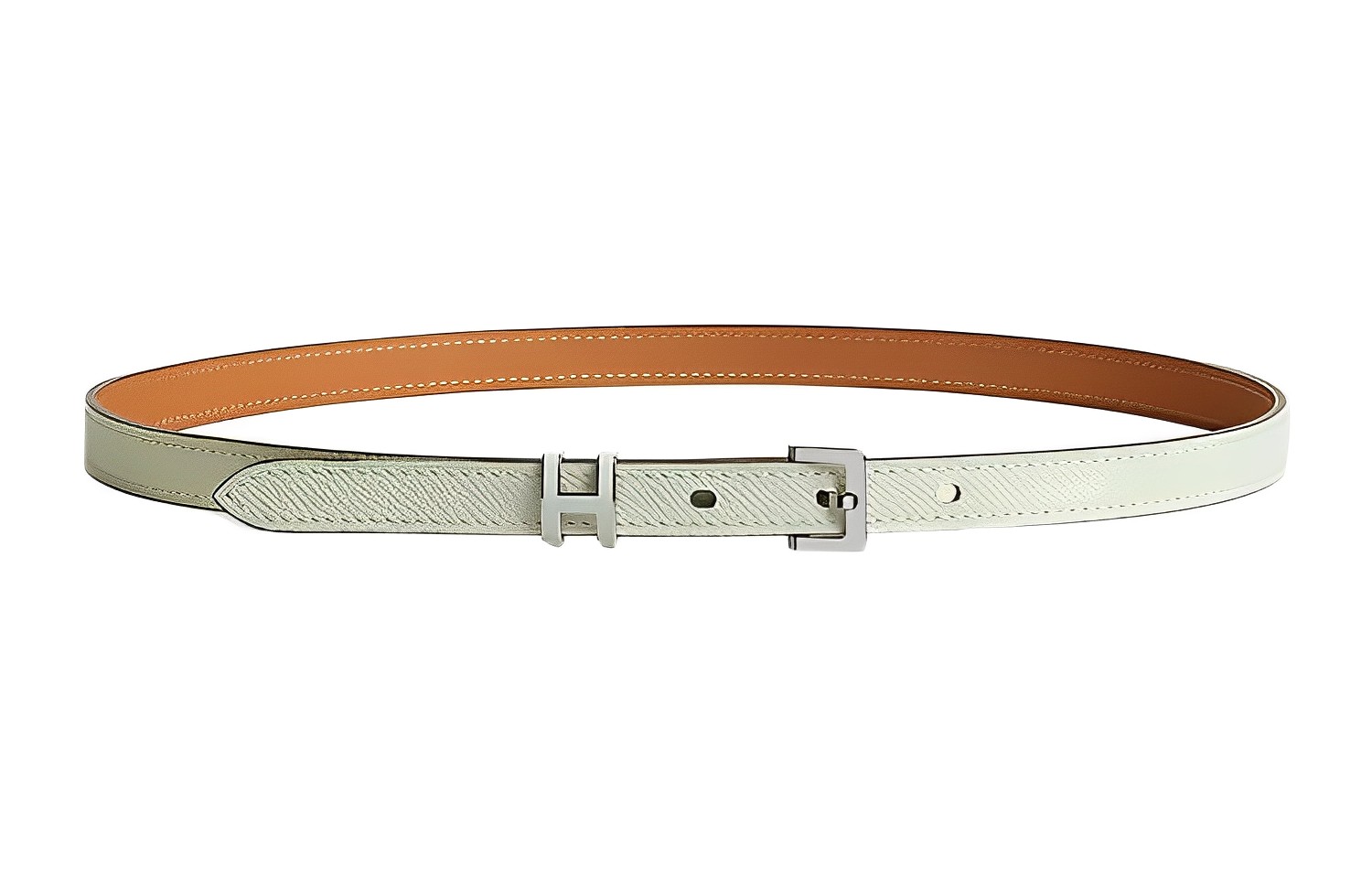 

HERMES Ремень из телячьей кожи женский пузырчатый зеленый шириной 1.5 см, Bubble Green