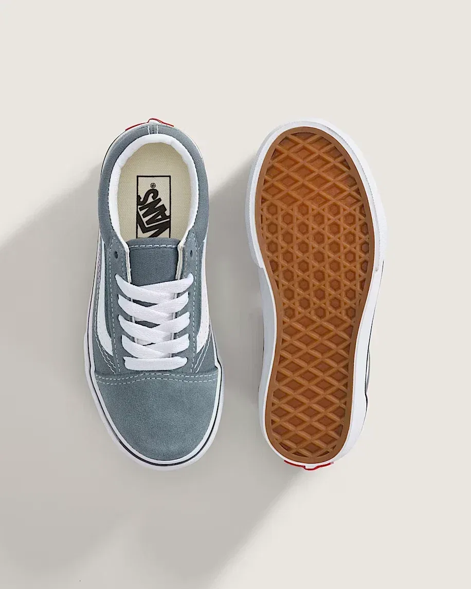 Детские кроссовки Vans Old Skool VN000CYVRV2, цвет Stormy Blue, повседневная обувь HAWK286 — фото 3