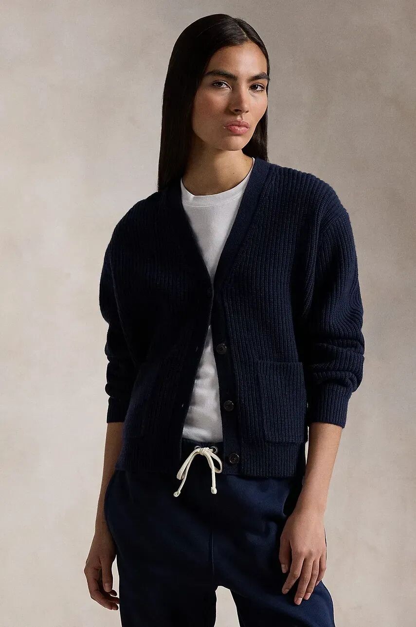 

Шерстяной кардиган Polo Ralph Lauren, синий