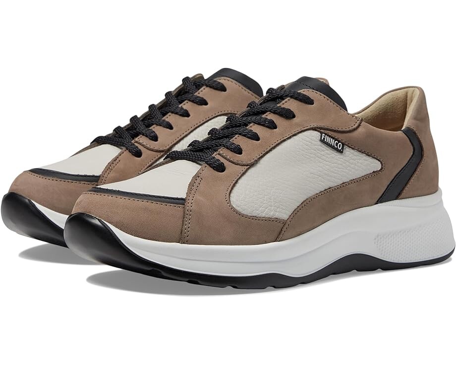 Кроссовки Finn Comfort Piccadilly, цвет Gravel/Schwarz/Beige Nubuk/Nuri/Hillcrest