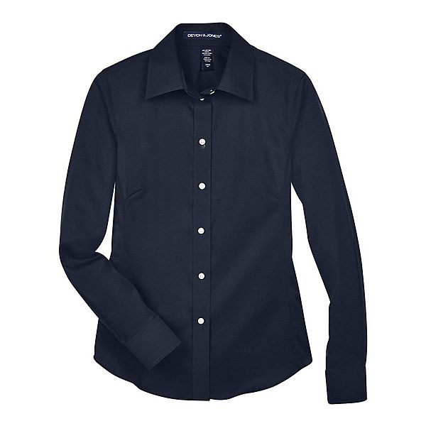 

Женская рубашка из коллекции Crown Collection из эластичного твила Devon & Jones, Navy