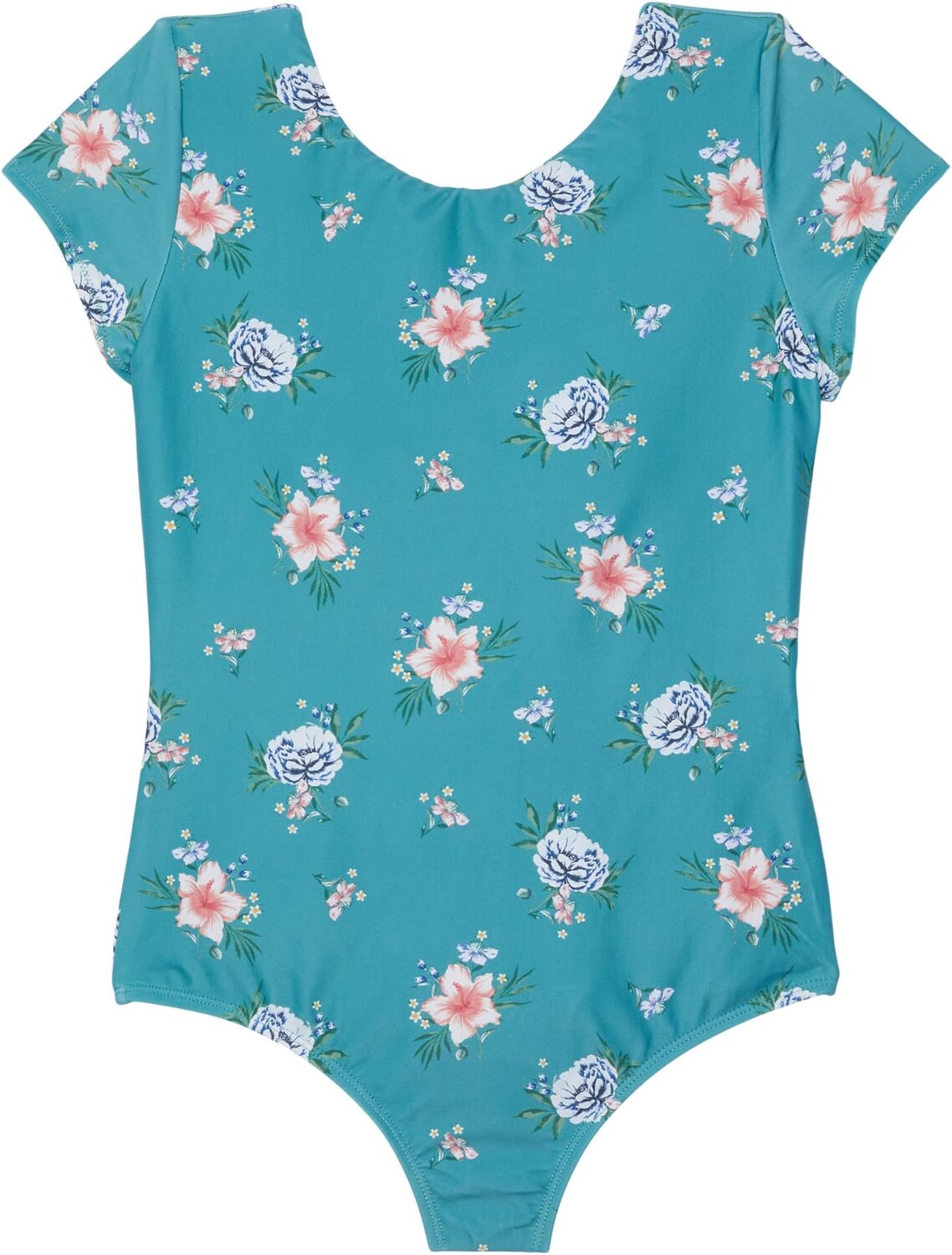 

Купальник O'Neill Kids Chan Floral Short Sleeve Tie Back One-Piece, цвет Teal