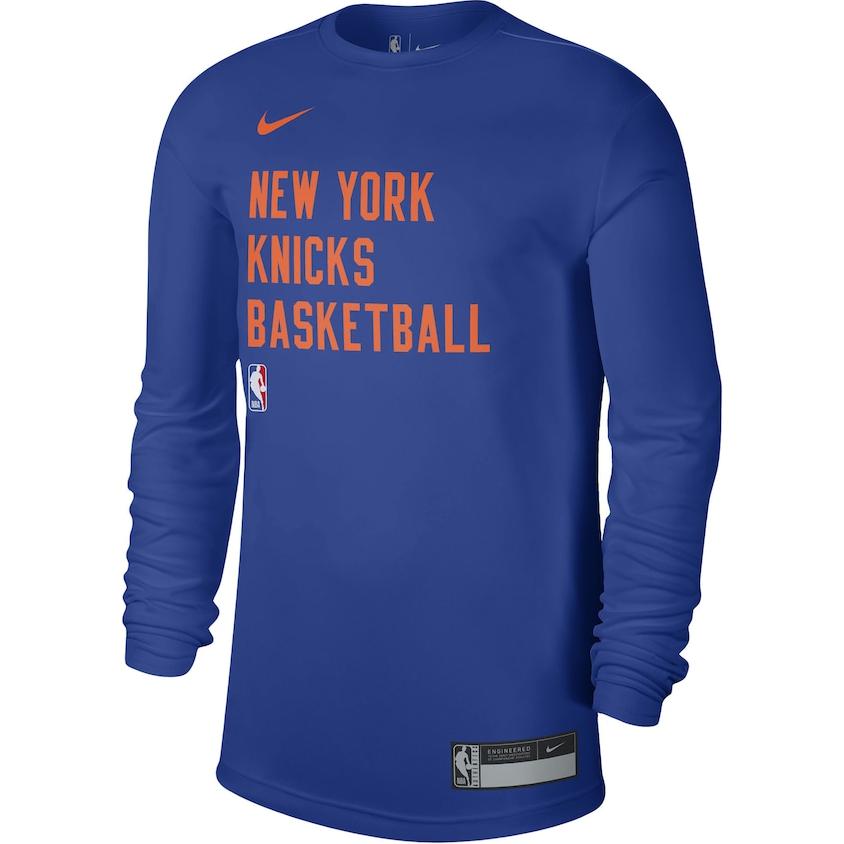 

Футболка с длинным рукавом New York Knicks для тренировок Nike, синий