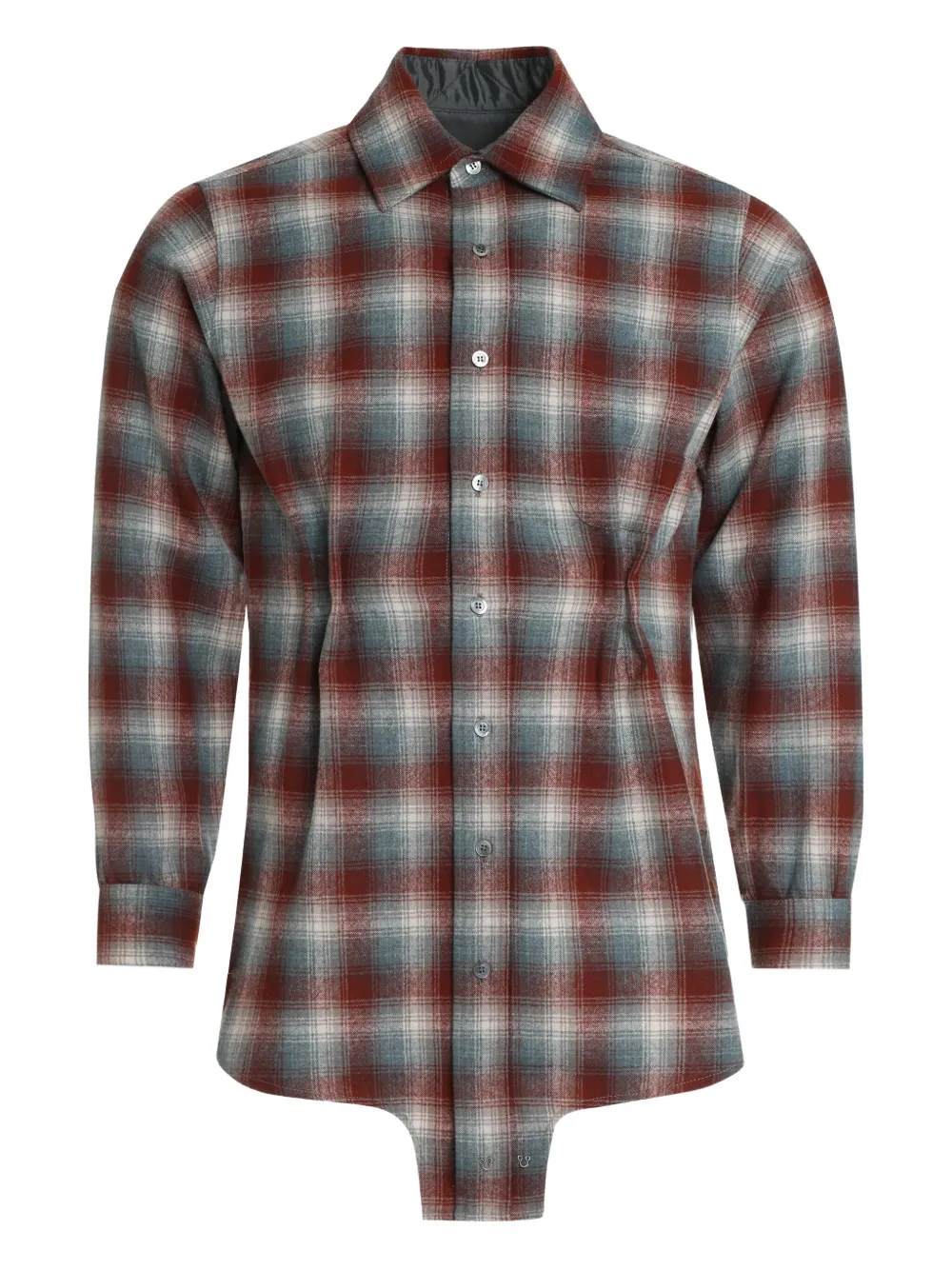 

Клетчатая рубашка на пуговицах MAISON MARGIELA, коричневый