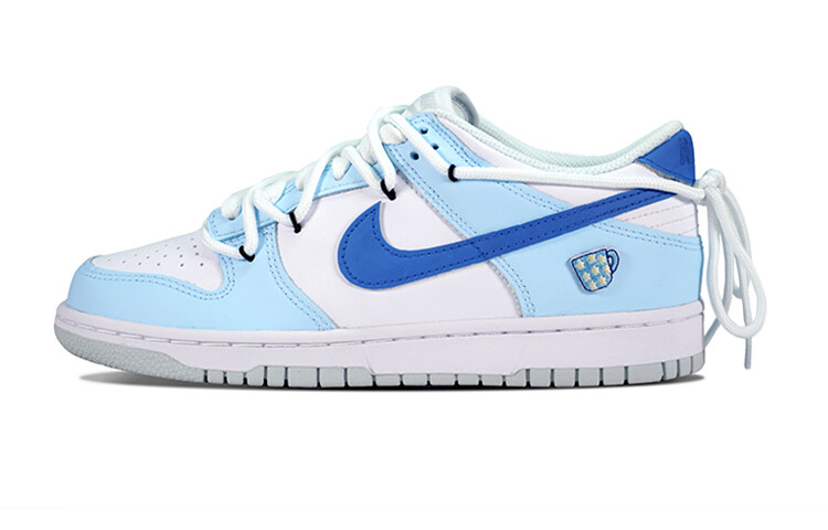 

Кроссовки Nike Dunk Skateboard Shoes Women's Low-Top Blue White, Синий, Кроссовки Nike Dunk Skateboard Shoes Women's Low-Top Blue White
