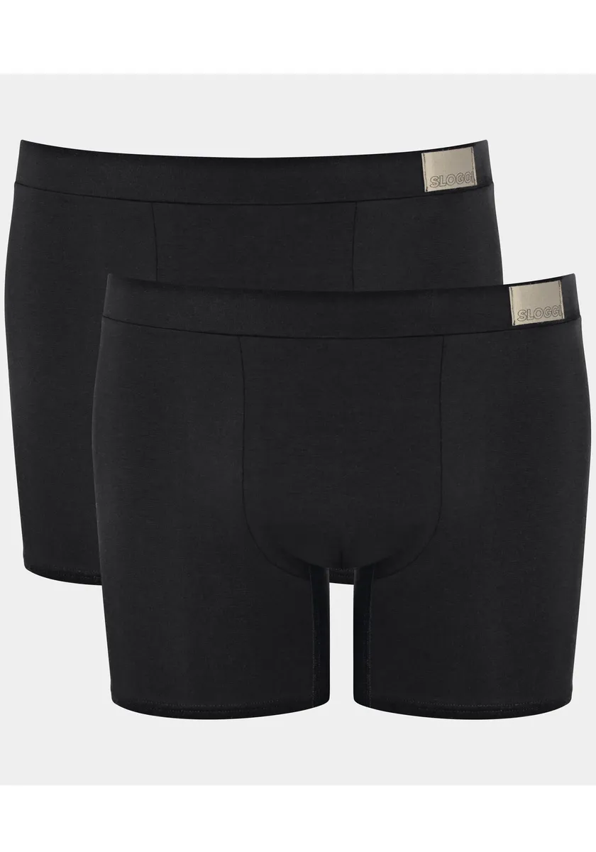 

Sloggi Retro Boxer "мужские GO Natural Short C2P" (упаковка, 2 шт.), пояс-туннель, боксеры, трусы-хипстеры, черный