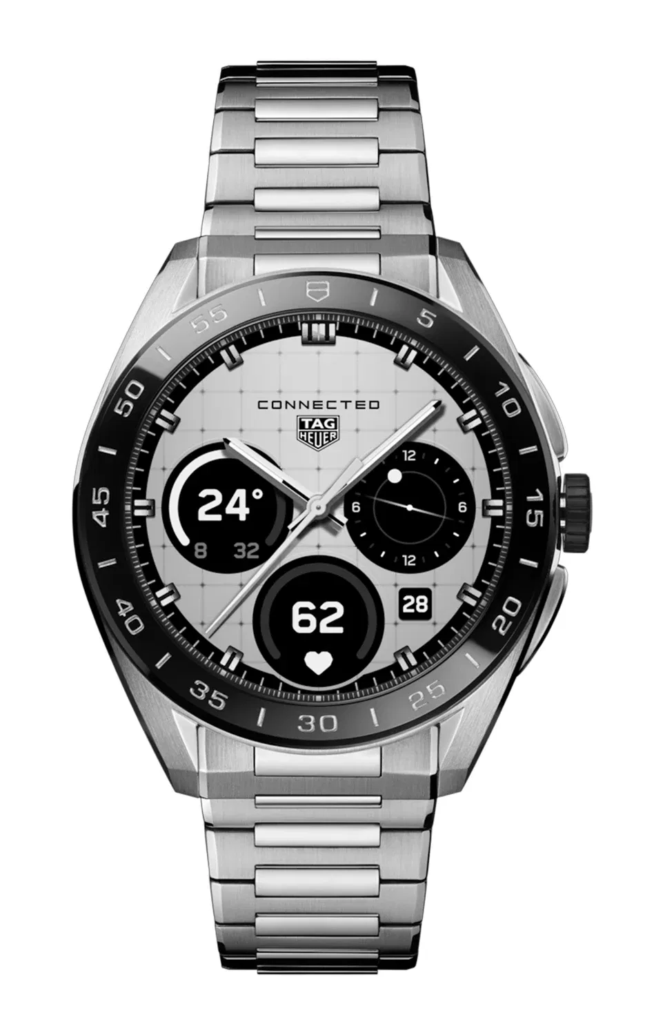 TAG HEUER Connected калибр E5 - SBT8A10.BA0003, серебряный