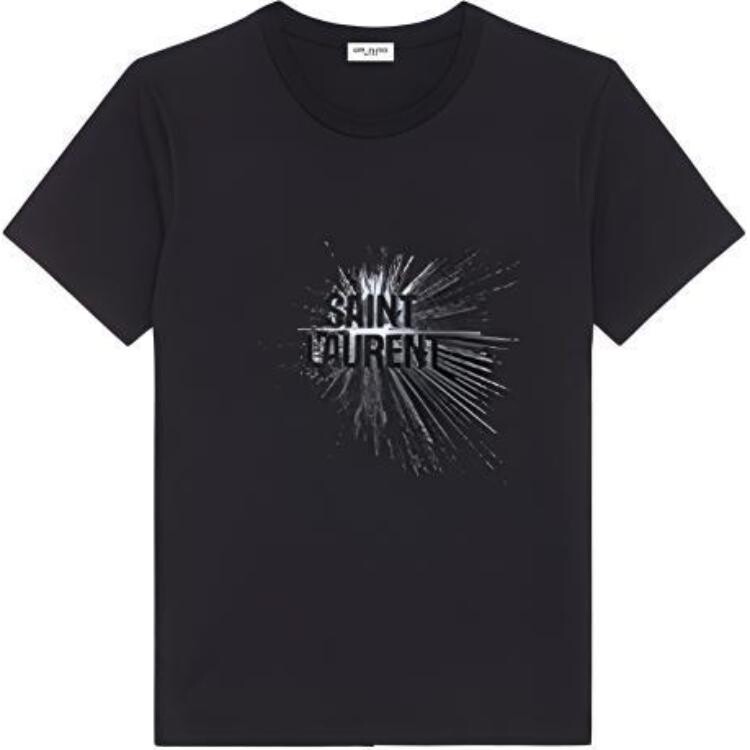 

Футболка женская Saint Laurent, черный / белый
