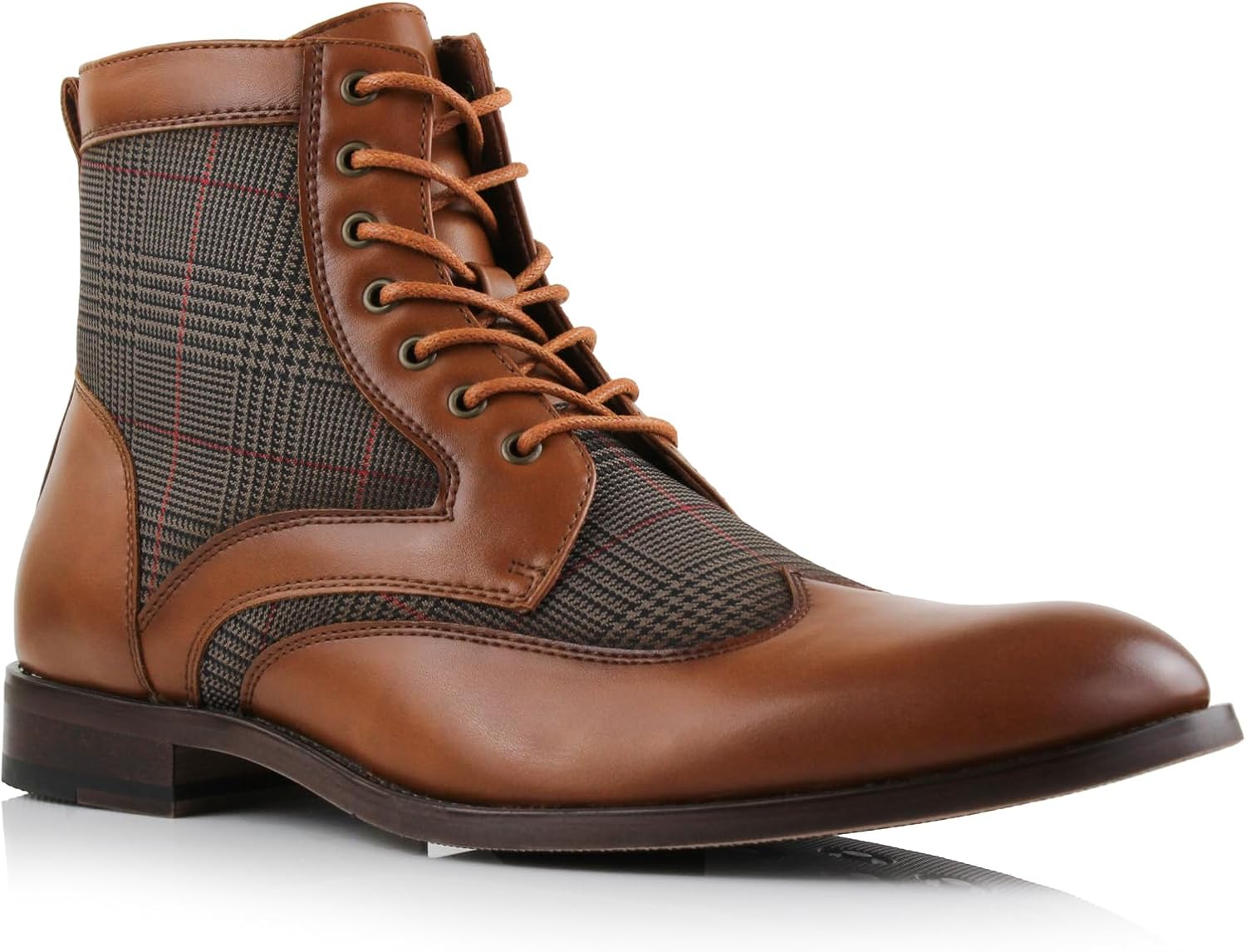 

Мужские клетчатые ботинки Ferro Aldo Gideon MFA806087 с крыловатым носком, 1. Cognac & Plaid [Wing-tip]