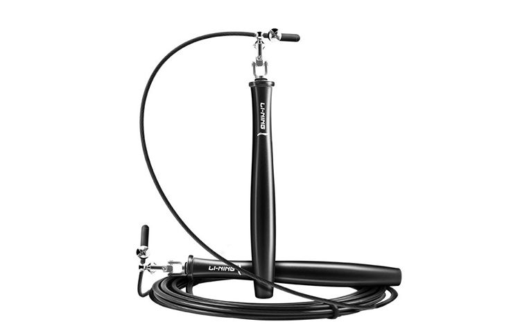 

LINING Фитнес-тренировка неучтенная скакалка для взрослых с алюминиевым контроллером, ПВХ стальной трос 3м black