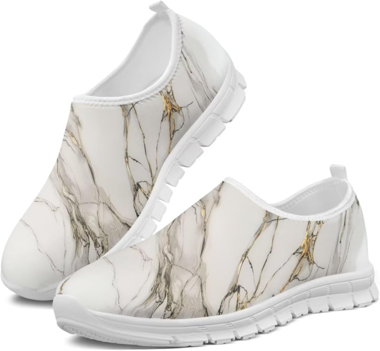 

Мужские слипоны Twousenru, удобные лоферы, легкие повседневные широкие кроссовки из ткани для прогулок и путешествий, белый