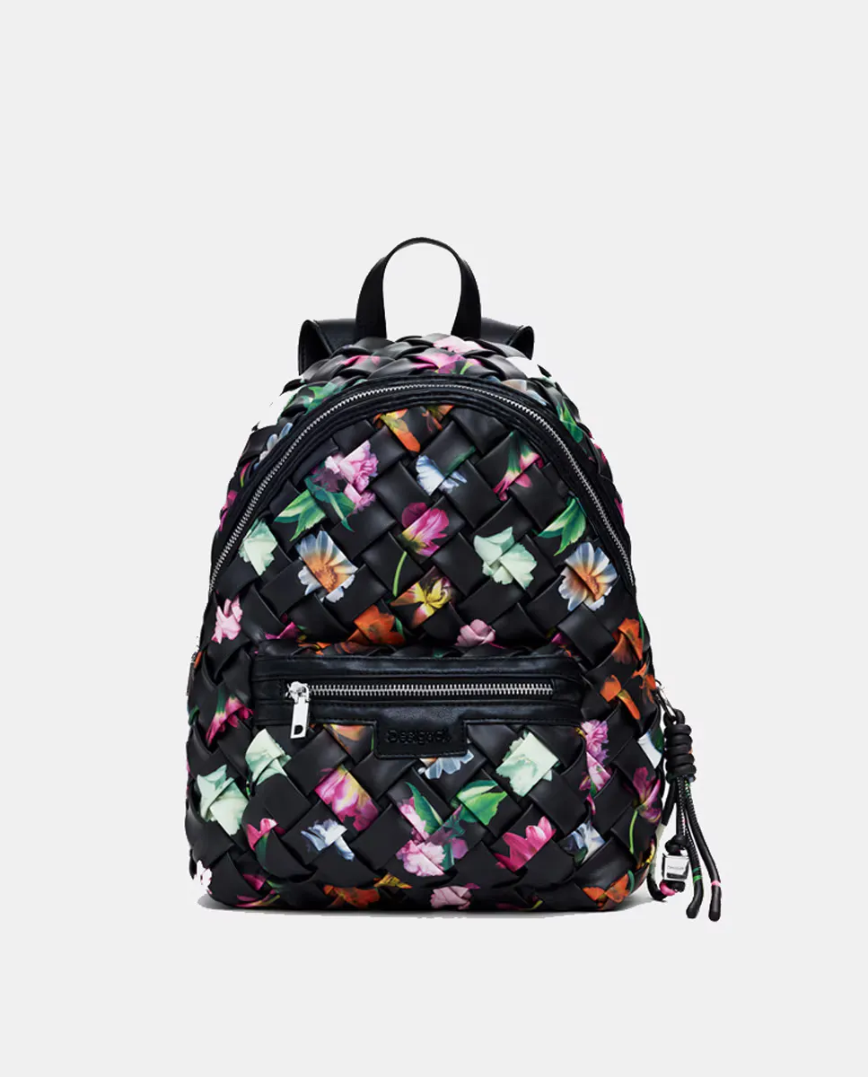 

Мини-рюкзак с цветочным принтом Desigual, черный
