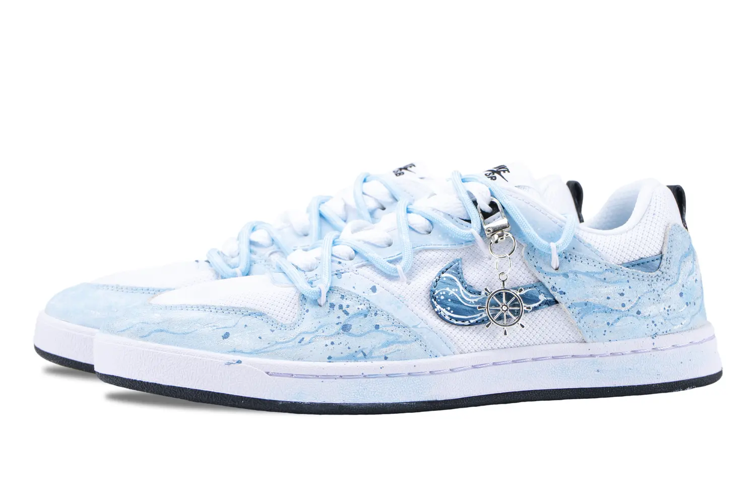 Nike Alleyoop Ocean Child устойчивые к истиранию низкие кроссовки для скейтбординга мужские Sky Blue — фото 4