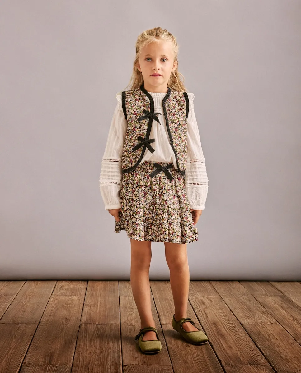 

Юбка с цветочным принтом для девочки, разноцветная Coconut El Corte Inglés, черный