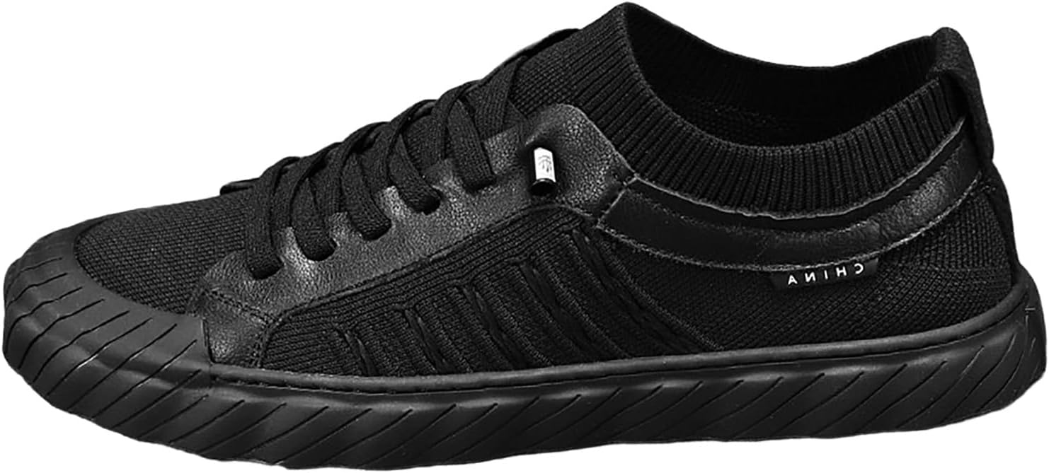 

Мужские слипоны для ходьбы, удобные с амортизирующей стелькой из памяти формы, дышащие сетчатые кроссовки, модные, противоскользящие, для путешествий, бега, тренировок, тенниса, широкой полноты Generic, черный