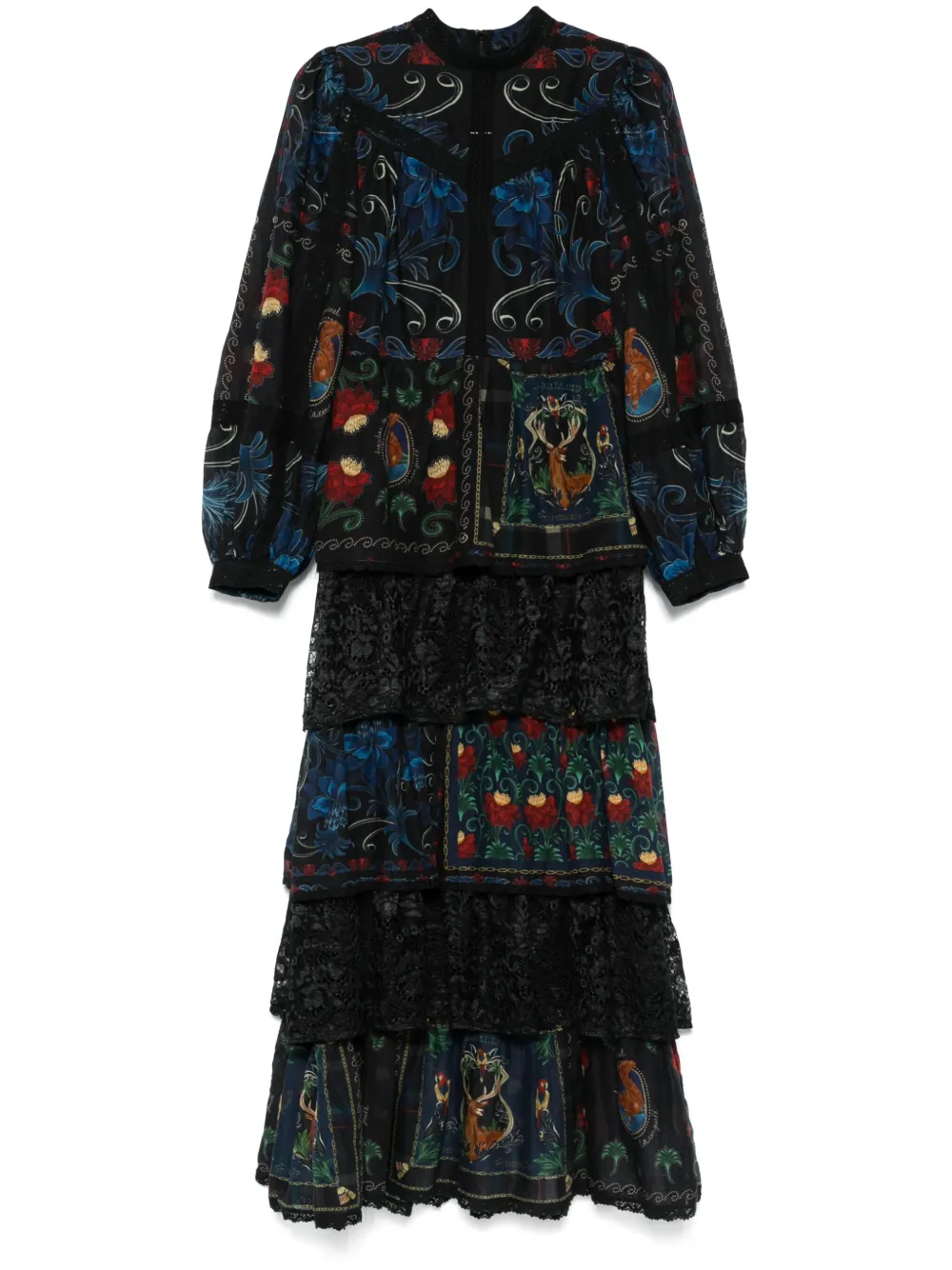 

Платье макси Arabesque Scarves FARM Rio, синий