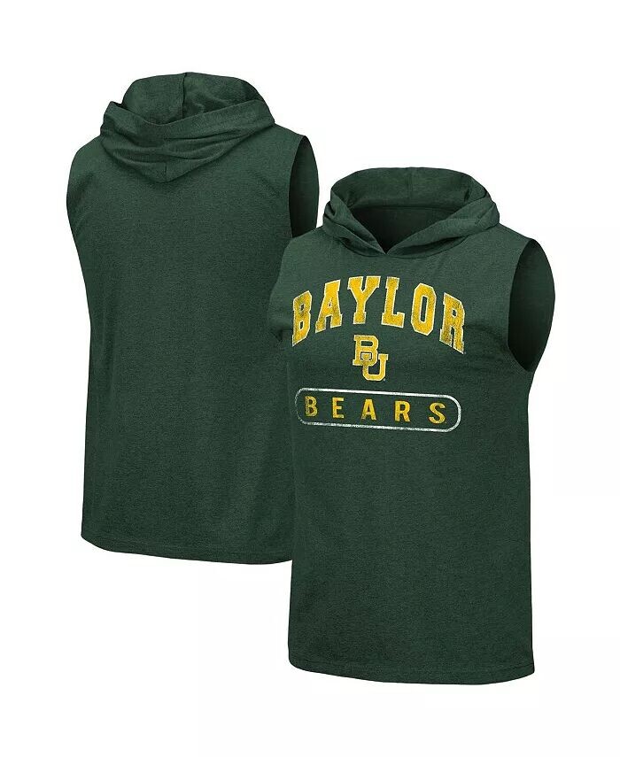 

Мужская зеленая майка с капюшоном Baylor Bears Varsity Varsity Colosseum