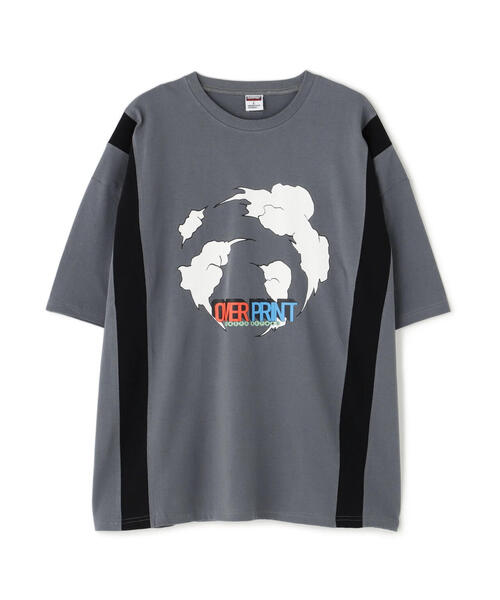 

Over print Футболка с принтом, угольно-серый