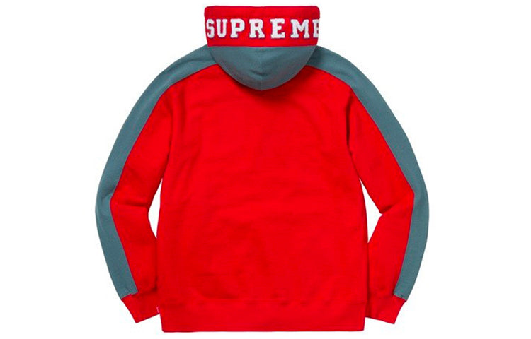 Худи Supreme FW18 Paneled Hooded Sweatshirt Red Unisex, красный — фото 2