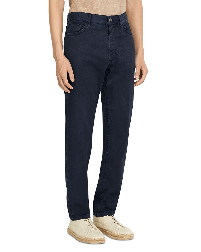 

ZENGA Джинсы Roccia из хлопка и льна с эластаном ZEGNA, синий
