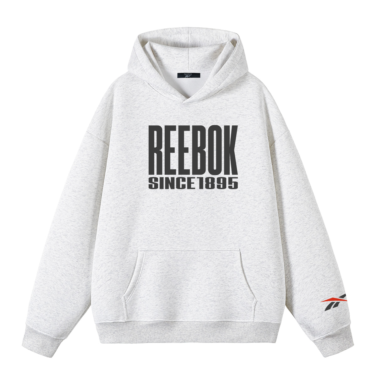 

Толстовки Unisex с капюшоном, средней плотности Reebok, белый heather серый[heavyweight thickened and fleece-lined]