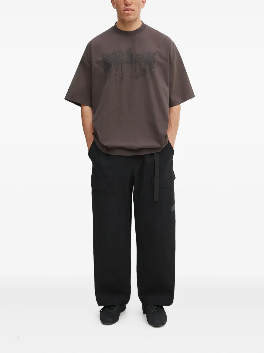 Футболка с круглым вырезом и короткими рукавами Vetements, коричневый — фото 2