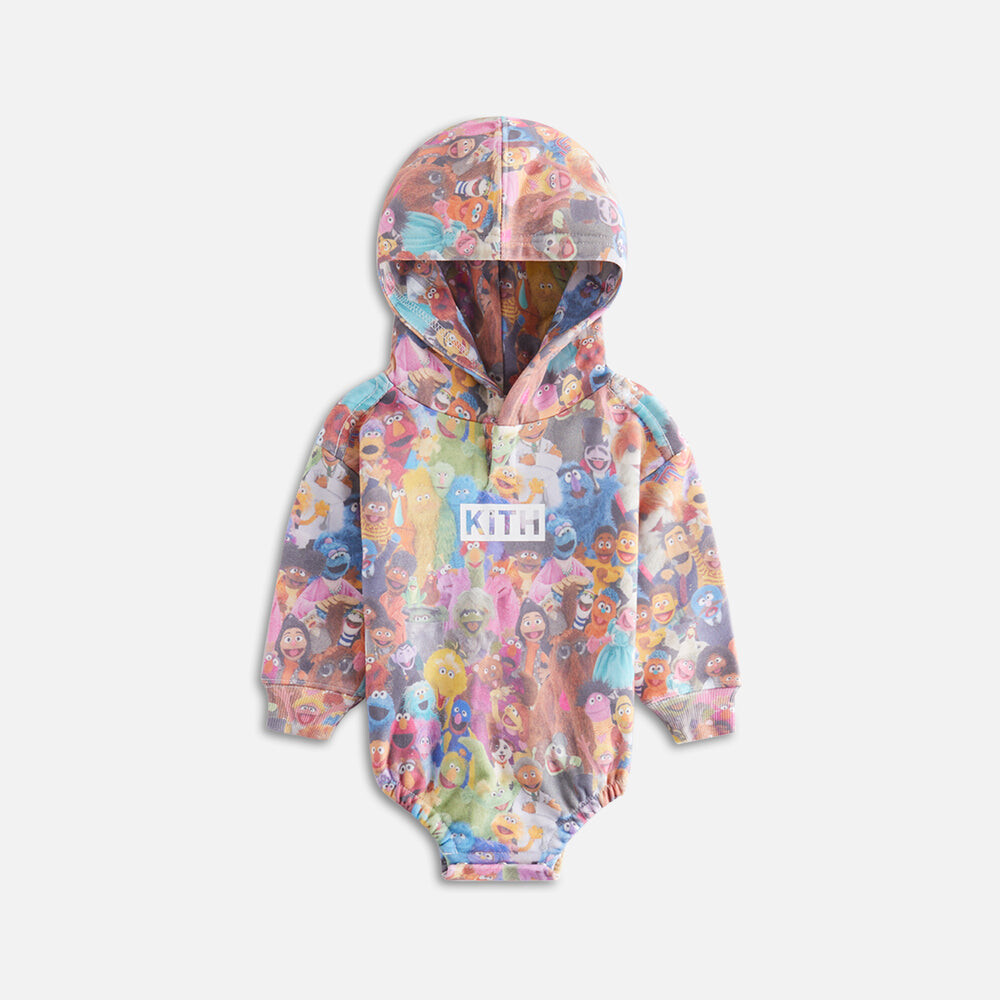 

Топ Kith Baby for Sesame Street Family Hoodie Bodysuit, разноцветный