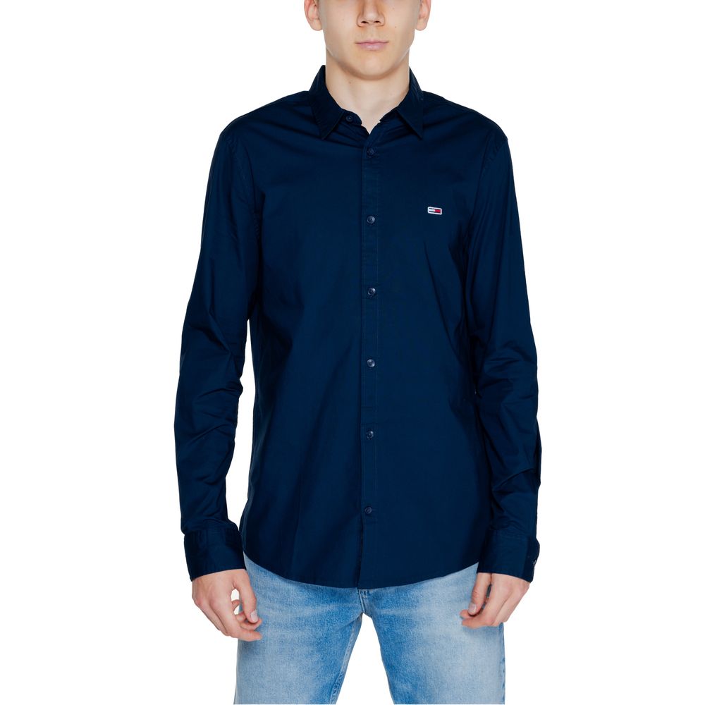 

Синяя хлопковая рубашка Tommy Jeans