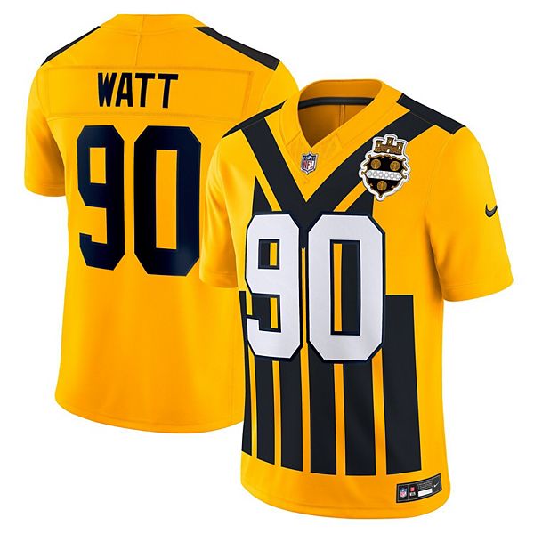 Мужская футболка T J Watt Pittsburgh Steelers Alternate Vapor F U S E Limited Nike — фото 2
