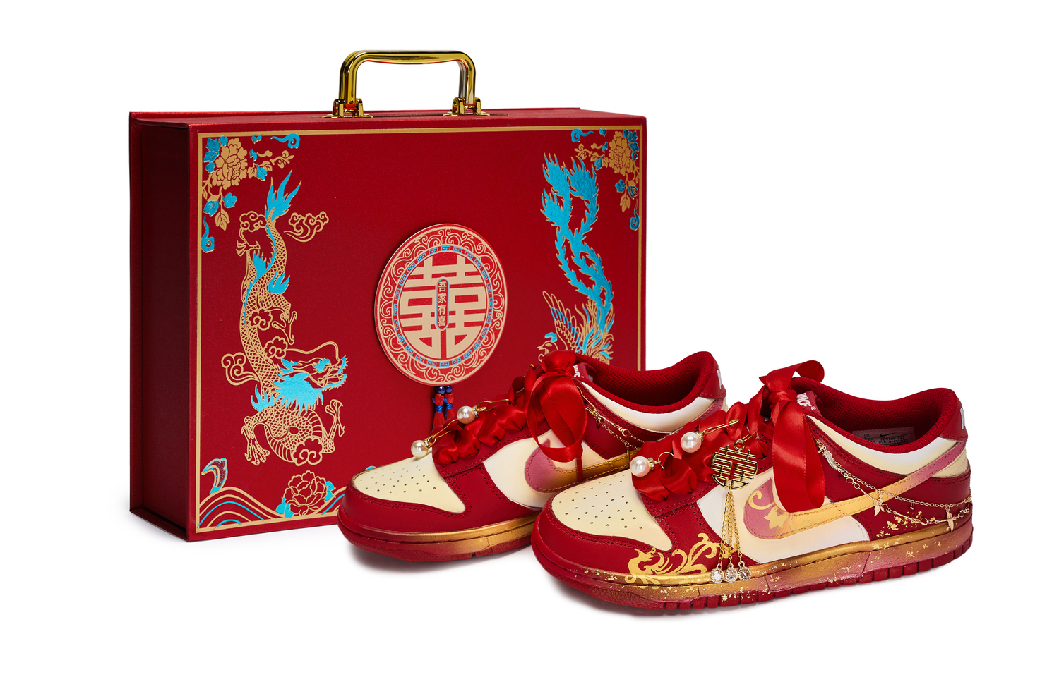 

Dunk устойчивые к истиранию низкие кроссовки для скейтбординга унисекс белый золотой Nike, красный белый золотой